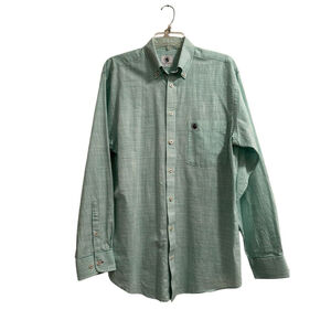 Southern Proper Mens Striped Dress Shirt Medium Long Sleeves 100% Cotton Pocket